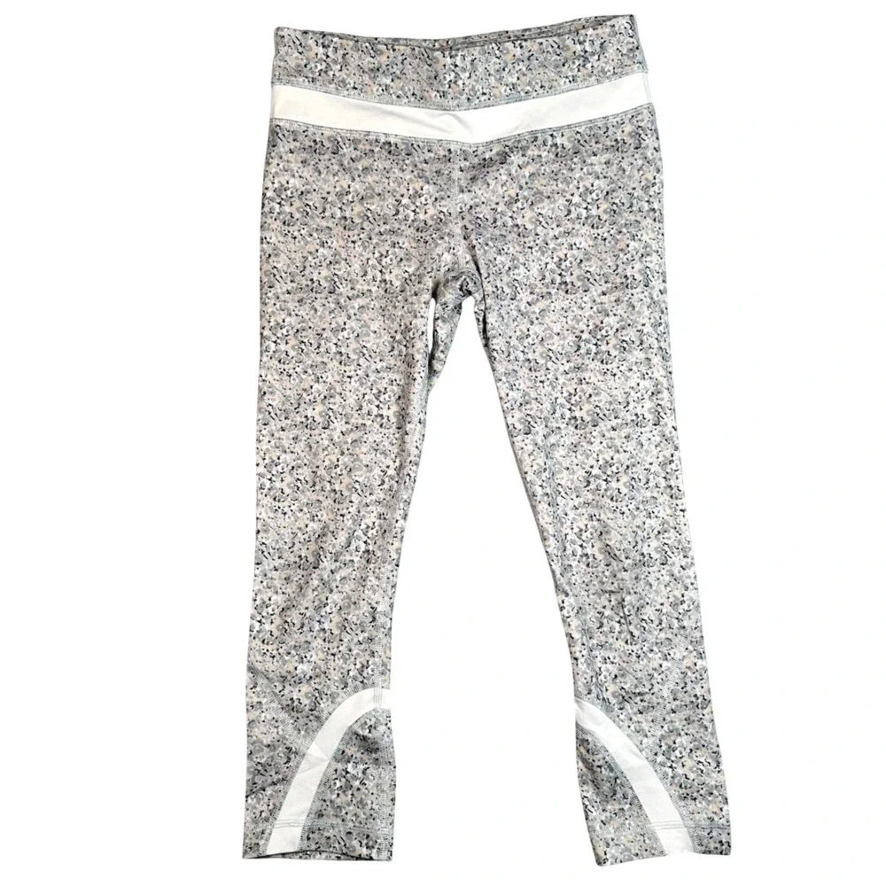 Lululemon Run Inspire Crop II Leggings Womens 4 Petite Fleur Luxtreme Floral